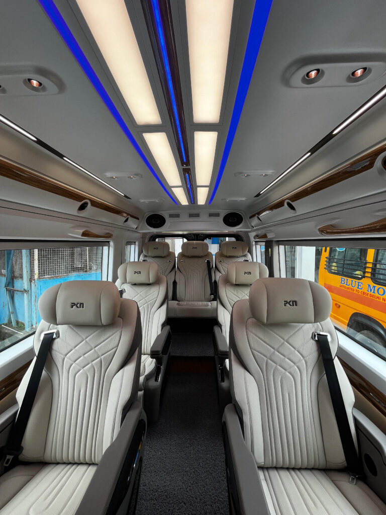 Our Fleets urbania for rent (26 of 44)Inside view of premium Urbania Kochi rental with push-back seats